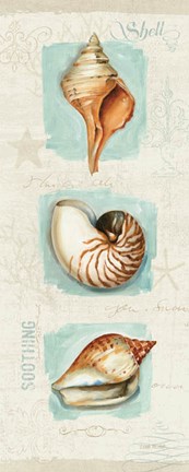 Framed Coastal Jewels Panel II Print