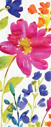 Framed Floral Medley Panel I Print