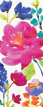 Framed Floral Medley Panel II Print
