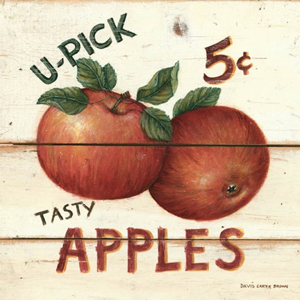 Framed U-Pick Apples Print