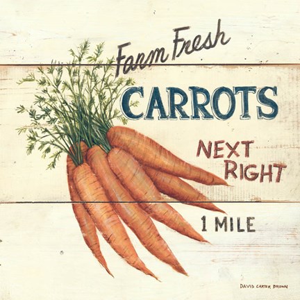 Framed Farm Fresh Carrots Print