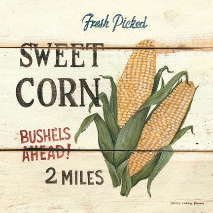 Framed Fresh Picked Sweet Corn Print