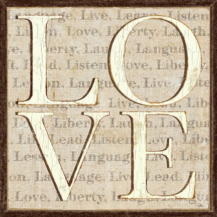 Framed L is for Love Print