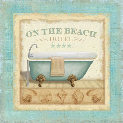 Framed Beach Hotel I Print