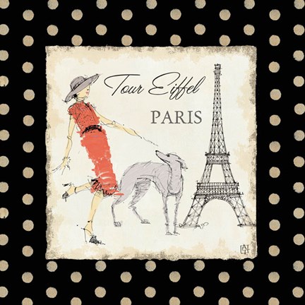 Framed Ladies in Paris II Print