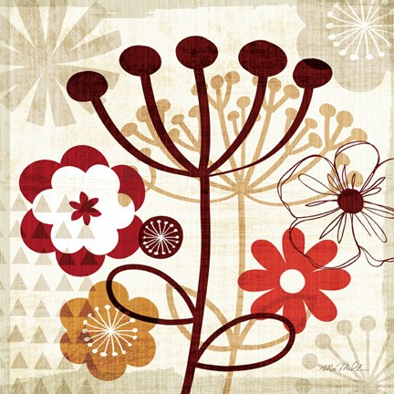 Framed Floral Pop III Print