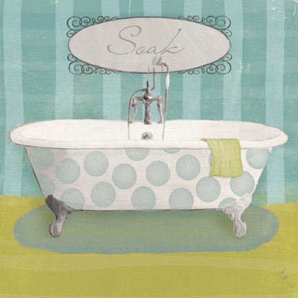 Framed Polka Tub II Print