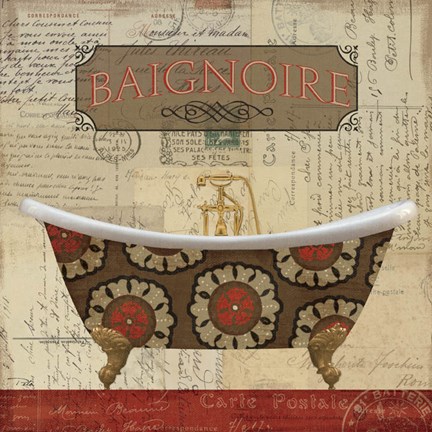 Framed Postcard Bath II Print