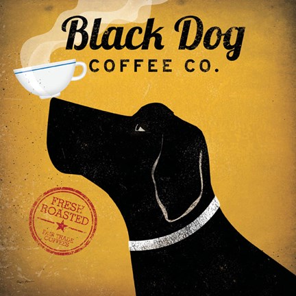 Framed Black Dog Coffee Co. Print