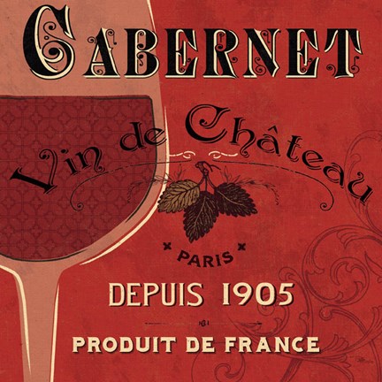 Framed Red Label I Print