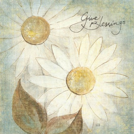 Framed Daisy Do IV - Give Blessings Print