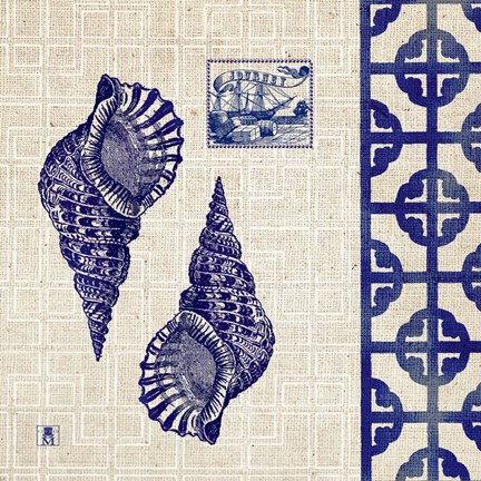 Framed Sea Shore Square IV Print