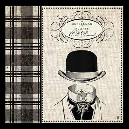 Framed Gentleman I Print