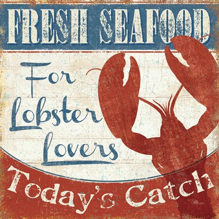 Framed Fresh Seafood I Print