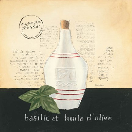 Framed Huile d Olive III Print