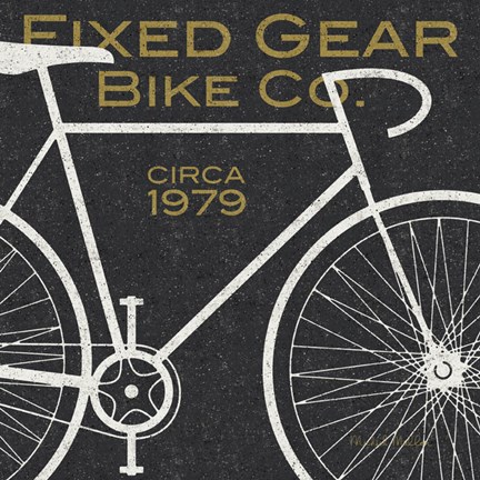 Framed Fixed Gear Bike Co. Print