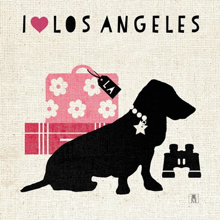 Framed LA Pooch Print