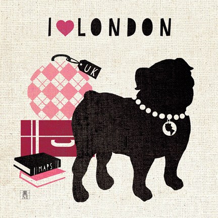 Framed London Pooch Print