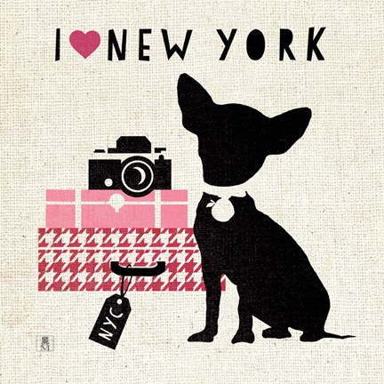 Framed NY Pooch Print