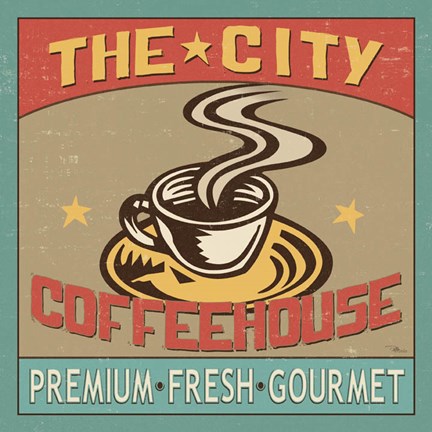 Framed Coffeehouse I Print
