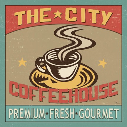 Framed Coffeehouse I Print