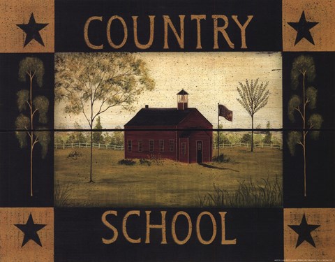 Framed Country School Print