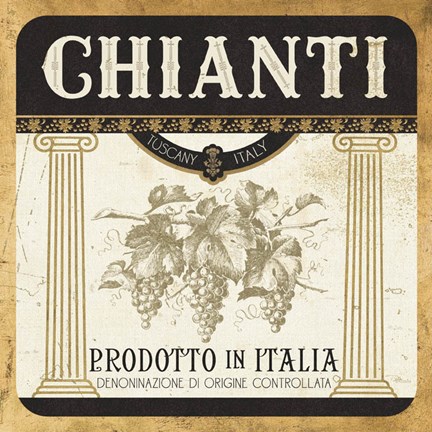 Framed Wine Labels III Print