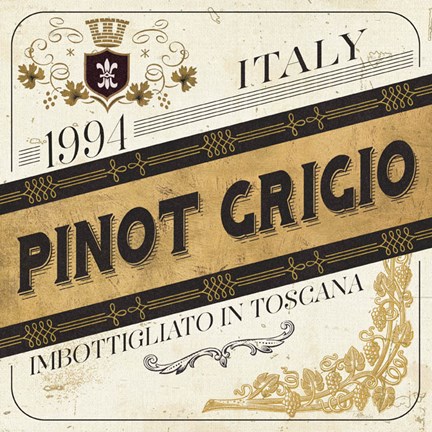 Framed Wine Labels IV Print