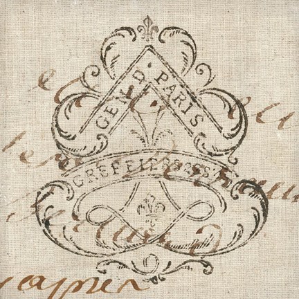 Framed Letter Crest III Print