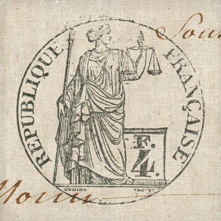 Framed Letter Crest V Print