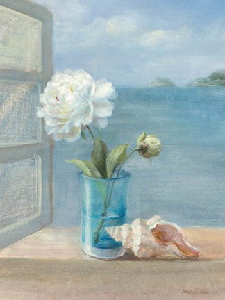 Framed Coastal Floral I Print