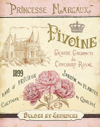 Framed French Seed Packet III Print