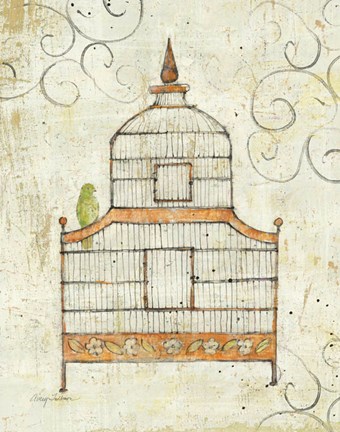 Framed Bird Cage III Print