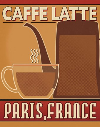 Framed Deco Coffee III Print