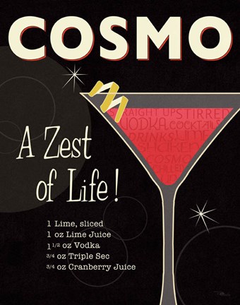 Framed Cocktail Hour II Print