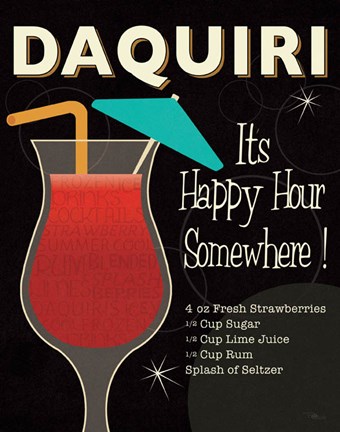 Framed Cocktail Hour III Print