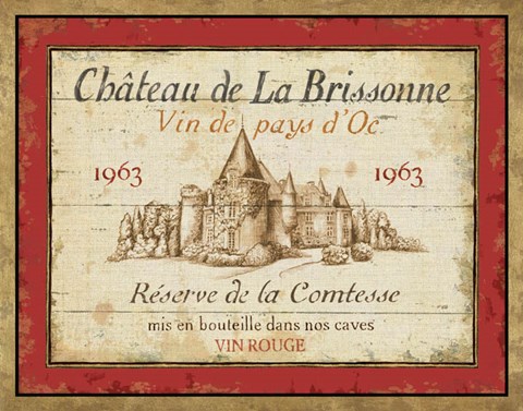 Framed French Wine Labels I Print