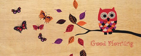 Framed Good Morning Owl Print