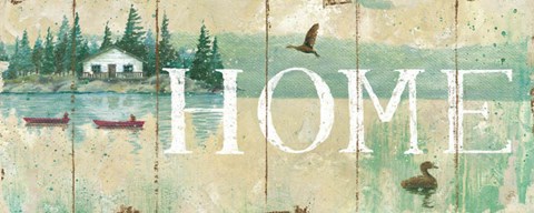 Framed Waterside Lodge IV Print