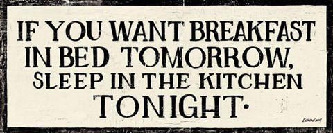 Framed Breakfast in Bed Print