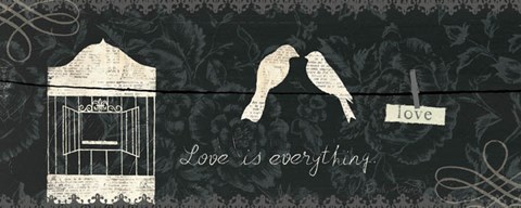 Framed Love Paris Panel III Print