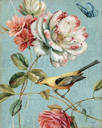 Framed Spring Romance I Crop Print