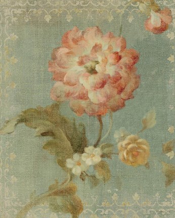 Framed Poppy on Sage Print