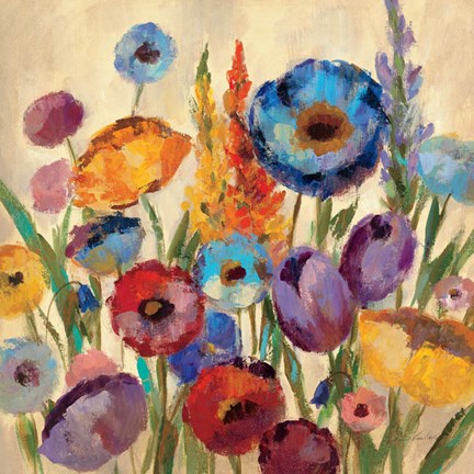 Framed Garden Hues II Print