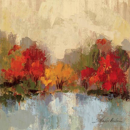 Framed Fall Riverside I Print