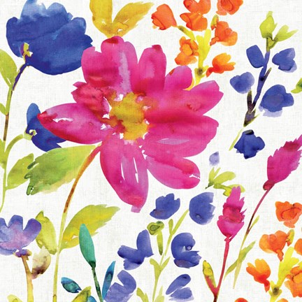 Framed Floral Medley I Print