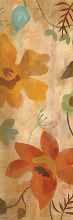 Framed Antique Embroidery I Panel Print