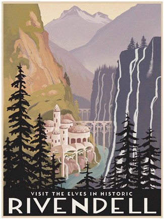 Framed Visit Historic Rivendell Print