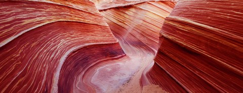 Framed Pink sandstone rock formations, The Wave, Coyote Buttes, Utah, USA Print