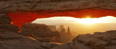 Framed Mesa Arch at sunset, Canyonlands National Park, Utah, USA Print